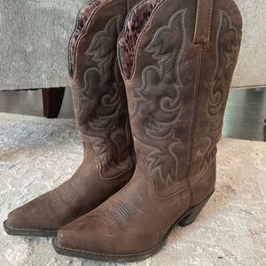 Laredo Brown Heeled Boots